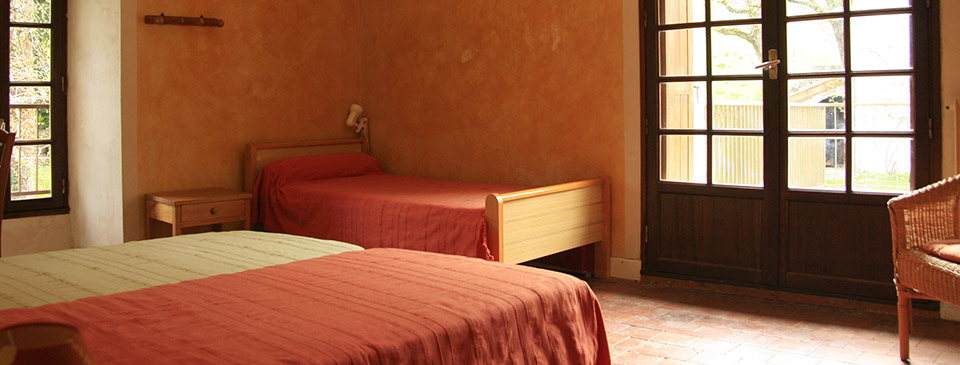 La chambre orange du gîte